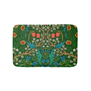WM Morris Blackthorn Art Nouveau Pattern Bath Mat