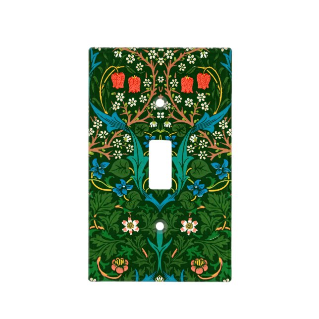 WM Morris Blackthorn Art Nouveau Pattern Light Switch Cover (Front)