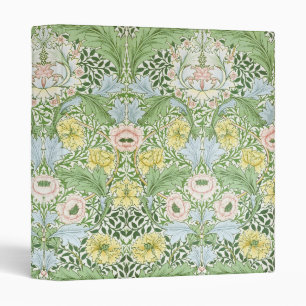 Wm Morris Myrtle Floral Art Nouveau Bright 3 Ring Binder