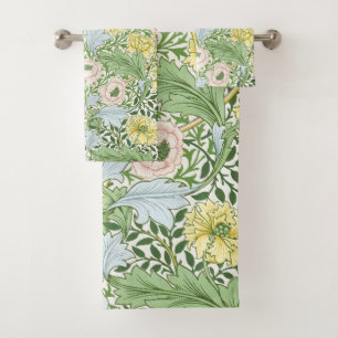 Wm Morris Myrtle Floral Art Nouveau Bright Bath Towel Set