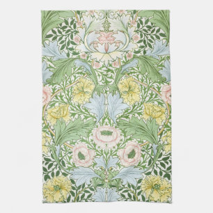 Wm Morris Myrtle Floral Art Nouveau Bright Kitchen Towel