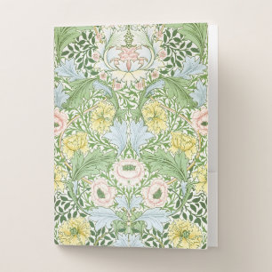 Wm Morris Myrtle Floral Art Nouveau Bright Pocket Folder