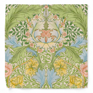 Wm Morris Myrtle Floral Art Nouveau Pastel Bandana