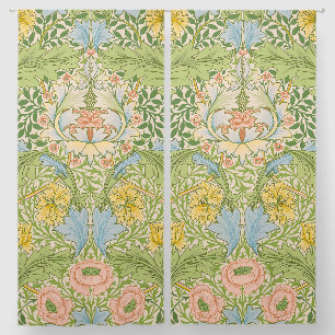 Wm Morris Myrtle Floral Art Nouveau Pastel Blackout Curtains