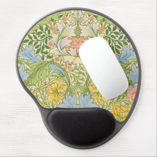 Wm Morris Myrtle Floral Art Nouveau Pastel Gel Mouse Pad