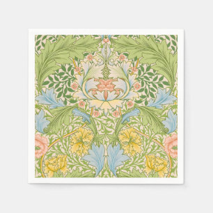 Wm Morris Myrtle Floral Art Nouveau Pastel Napkins