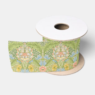 Wm Morris Myrtle Floral Art Nouveau Pastel Satin Ribbon