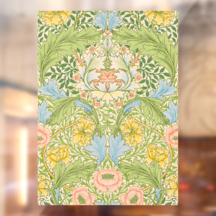 Wm Morris Myrtle Floral Art Nouveau Pastel Window Cling