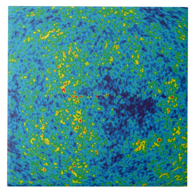WMAP Microwave Anisotropy Probe Universe Map Ceramic Tile (Front)