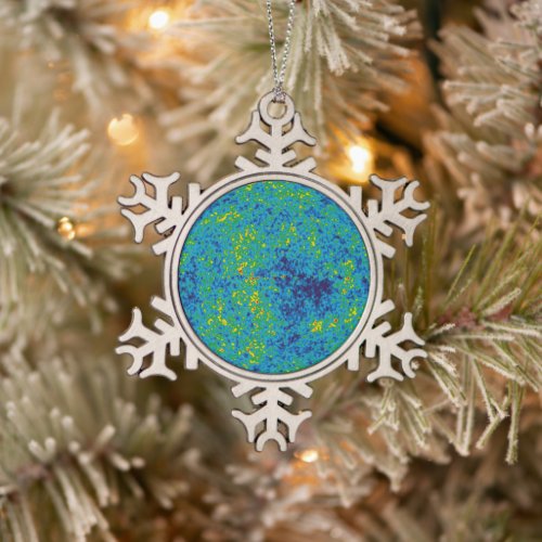 WMAP Microwave Anisotropy Probe Universe Map Snowflake Pewter Christmas Ornament