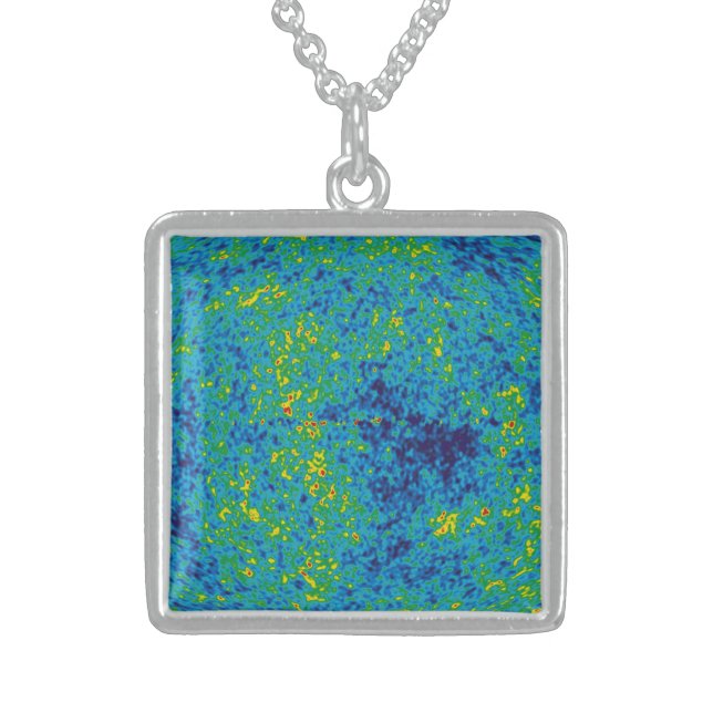 WMAP Microwave Anisotropy Probe Universe Map Sterling Silver Necklace (Front)