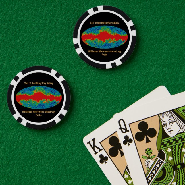 WMAP, Vail of Milky Way Galaxy Over Universe   Poker Chips (Poker Table (Double))