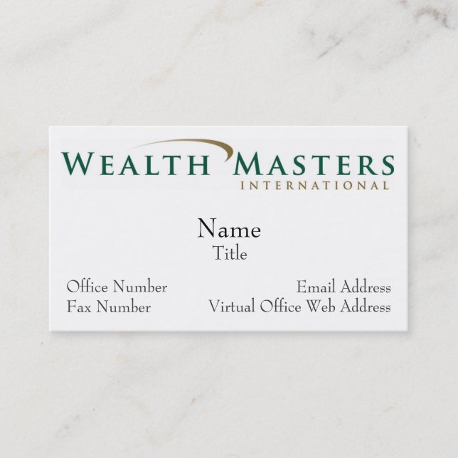 WMI logo, Name, Title, Email Address, Virtual O... Business Card (Front)