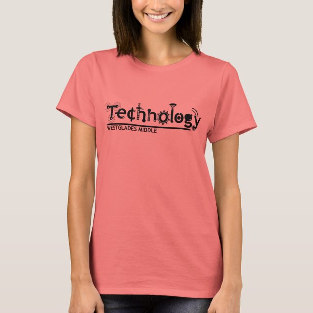 WMS Technology Class Logo (ringer) Girls T-Shirt (Front)