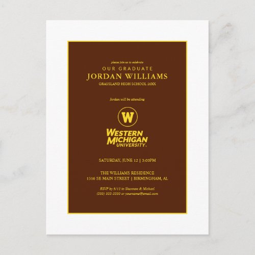 WMU  Circle Logo Announcement Postcard