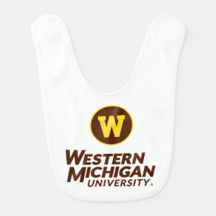WMU   Circle Logo Baby Bib