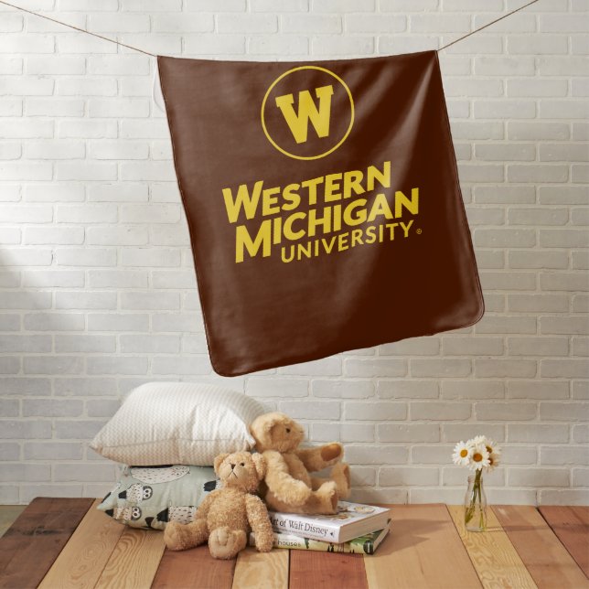 WMU | Circle Logo Baby Blanket (In Situ)