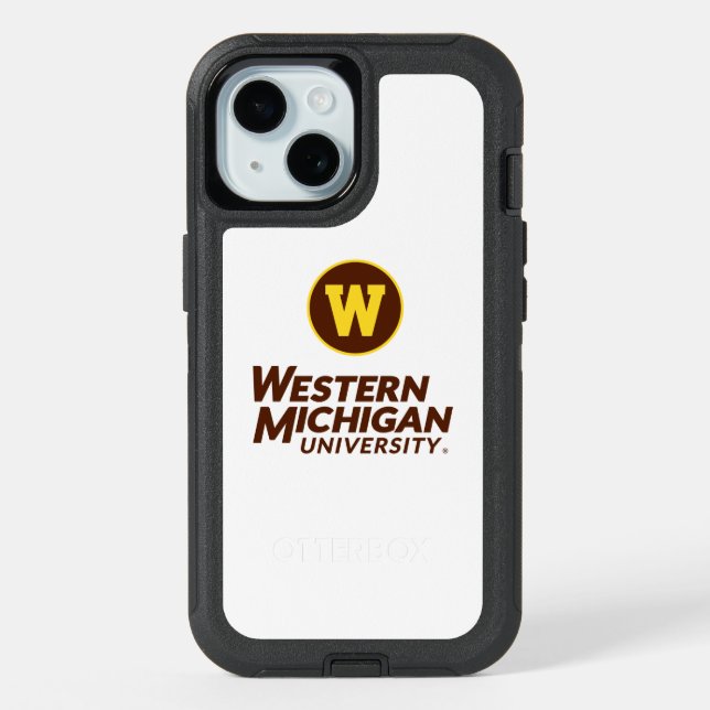WMU | Circle Logo iPhone 15 Case (Back)