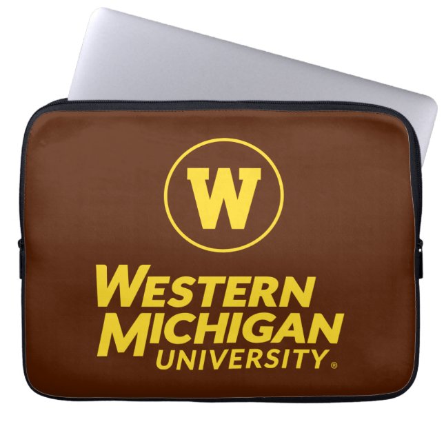 WMU | Circle Logo Laptop Sleeve (Front)