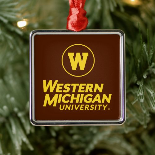 WMU  Circle Logo Metal Ornament