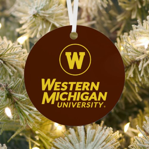 WMU  Circle Logo Metal Ornament