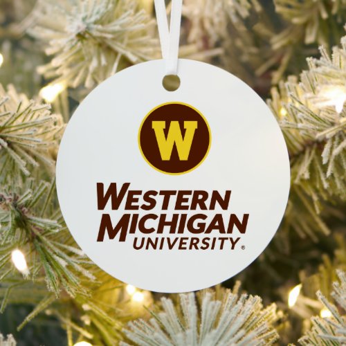 WMU  Circle Logo Metal Ornament