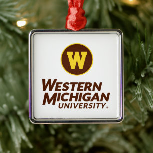 WMU Circle Logo Metal Ornament