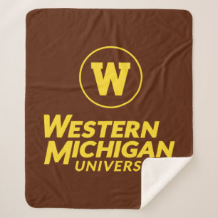 WMU Circle Logo Sherpa Blanket