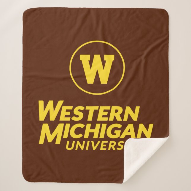 WMU | Circle Logo Sherpa Blanket (Front)