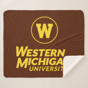 WMU Circle Logo Sherpa Blanket