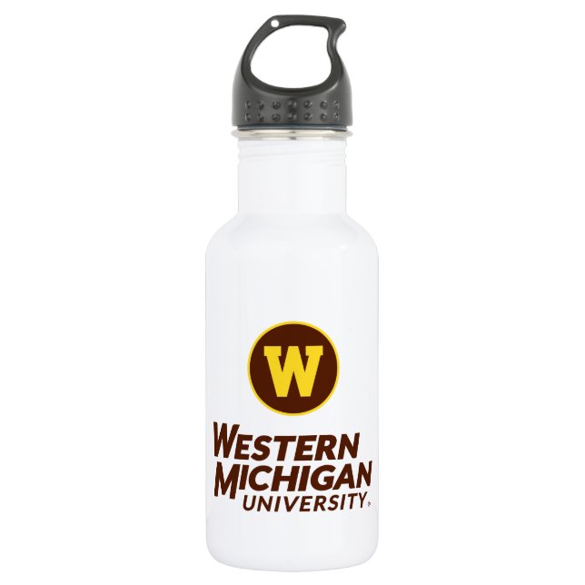 WMU | Circle Logo Stainless Steel Water Bottle (Front)