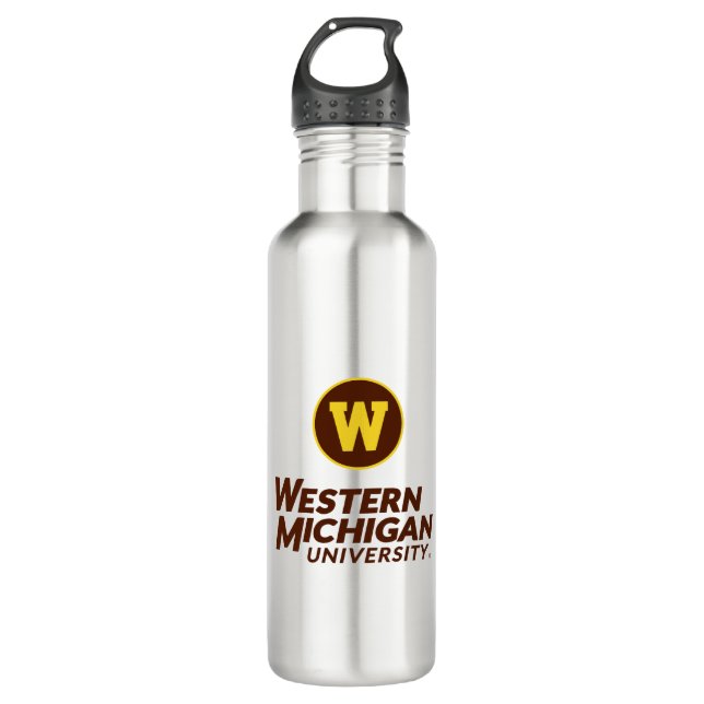 WMU | Circle Logo Stainless Steel Water Bottle (Front)