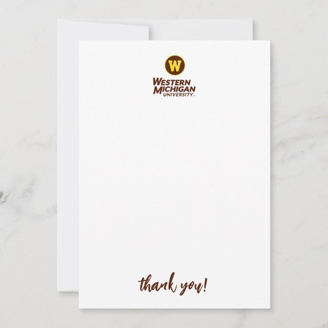 WMU | Circle Logo Thank You Card (Front)