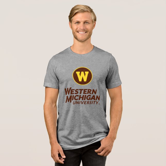 WMU | Circle Logo Tri-Blend Shirt (Front Full)