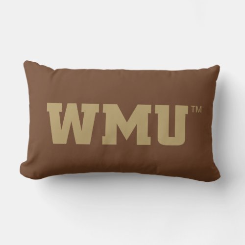 WMU Wordmark Lumbar Pillow