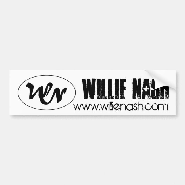wn logo, Willie Nash, www.willienash.com Bumper Sticker (Front)
