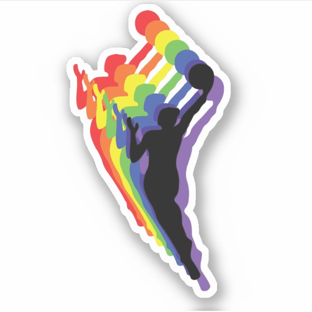 WNBA-PRIDE -SHADES OF LGBTQ LOGO STICKER (Front)