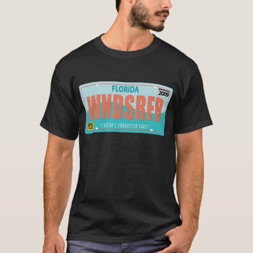 WNDSRFR License Plate T_Shirt