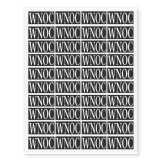 WNOC Temporary Tattoos