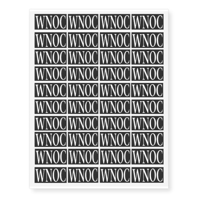 WNOC Temporary Tattoos (Front)