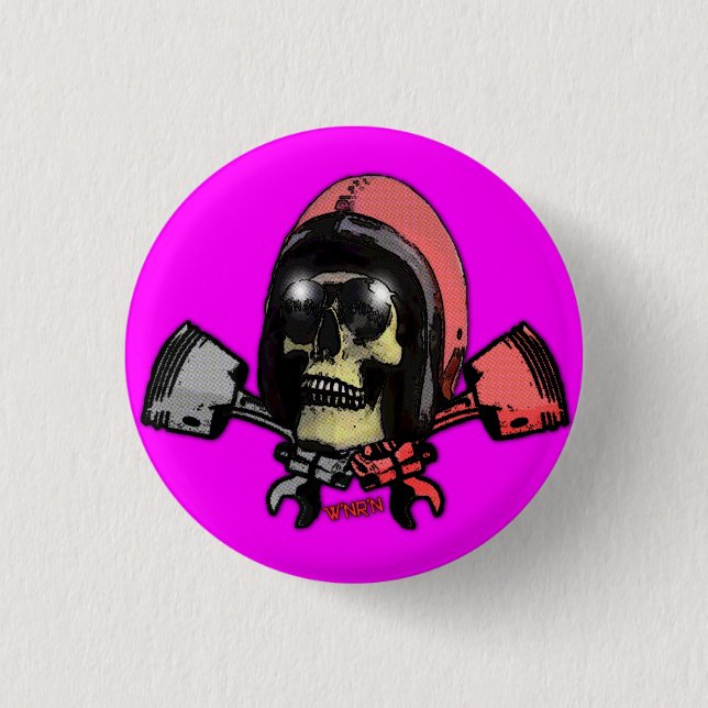 W'nR'n Crossed Pistons button (Front)