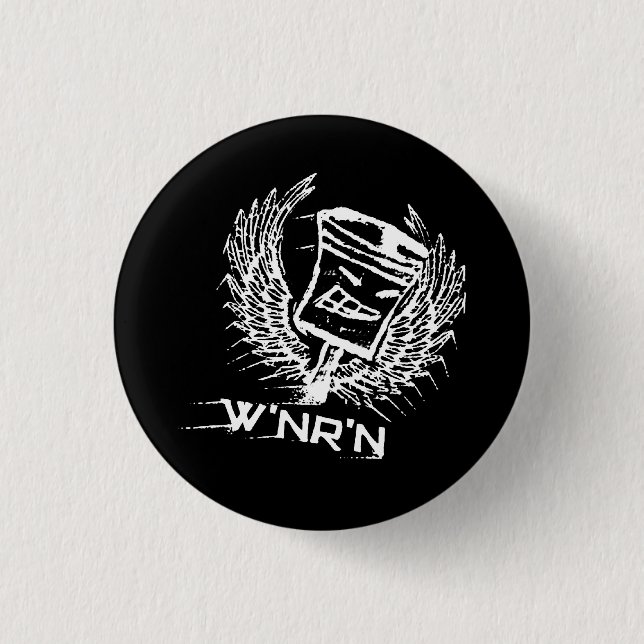 W'nR'n flying piston Pinback Button (Front)