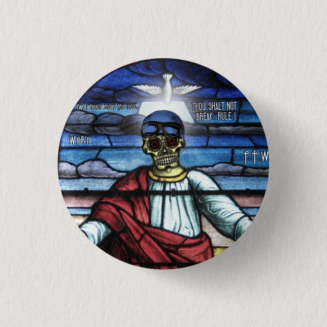 W'nR'n Road God Pinback Button (Front)