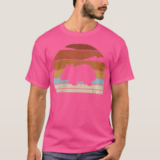 Wo 8Os Australian Marsupial Cute Wombat Silhouette T-Shirt
