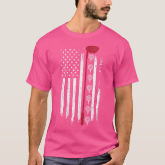Wo American Flag Golf Funny Golf Club Sports Playi T-Shirt
