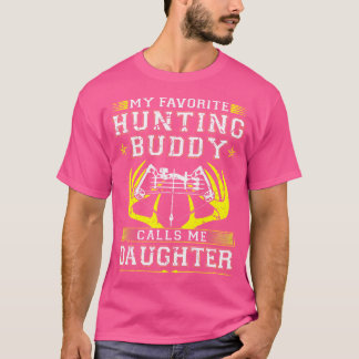 Wo Bow Hunting Daughter Archery Deer Antlers Hunti T-Shirt