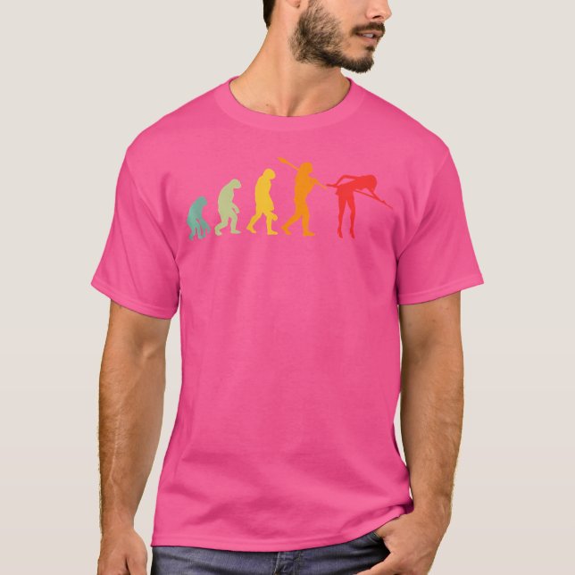 Wo Funny Billiard Pool Evolution For Billiard Pool T-Shirt (Front)