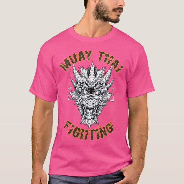 Wo Muay Thai Thai Boxing Mma Dragon T-Shirt (Front)
