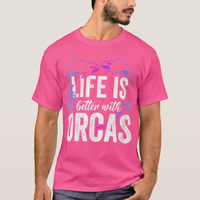 Wo Orcas Lover Fishes Whales Killer Sea Ocean Toot T-Shirt (Front)