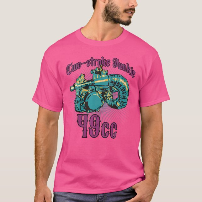 Wo Two-Stroke Junkie 49Cc Motorbikes T-Shirt (Front)